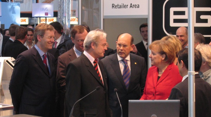 Bundeskanzlerin Angela Merkel auf der CeBIT Hannover