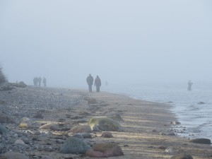 Dänisch-Nienhof Ostseestrand Nebel