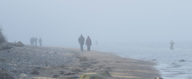 Dänisch-Nienhof Ostseestrand Nebel