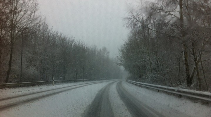 Erster Schnee in Kiel November 2015 in diesem Winter