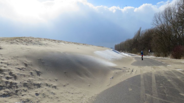 Falckensteiner Strand Sandverwehungen Sturm Irenäus Mitte März 2018