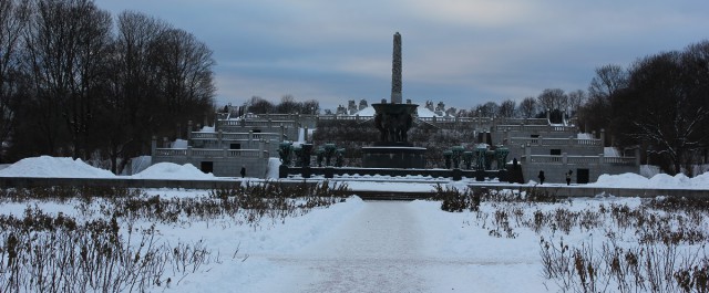 Frognerpark Oslo im Winter