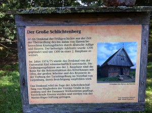 Informationstafel Großer Schlichtenberg in der Gemeinde Blekendorf in Schleswig-Holstein