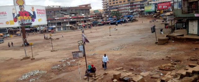 Kampala Old Taxi Park während Corona Lockdown