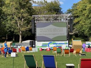 Kieler Woche 2020 Großbildleinwand im Schloßgarten