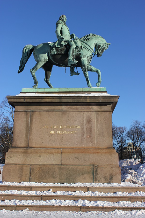 Reiterstatue König Karl Johann, Königliches Schloss Oslo