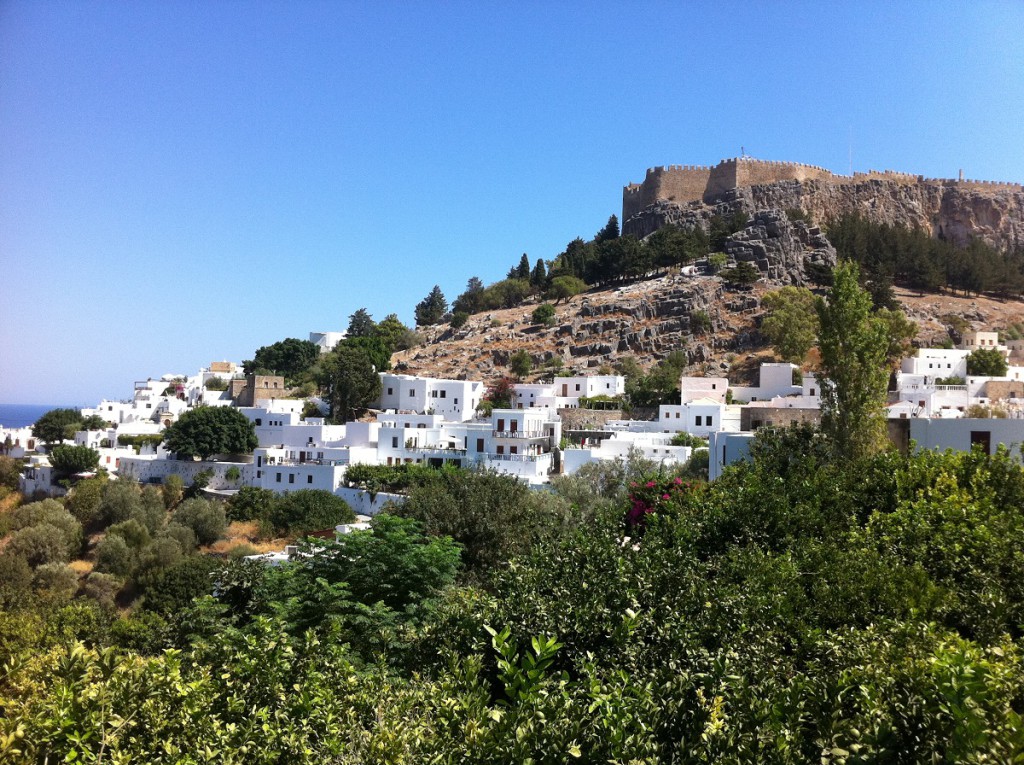 Akropolis von Lindos auf der griechischen Insel Rhodos