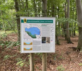 Naturschutzgebiet Ihlsee und Ihlwald Hinweistafel im Wald