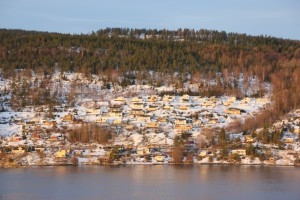 Winterlandschaft Oslo Fjord Norwegen