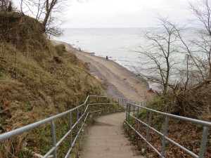 Steilküste Elmenhorst Treppe zum Strand