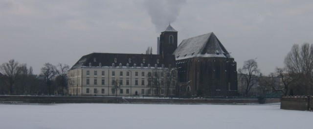 Sandkirche Breslau (St. Maria auf dem Sande) im Winter