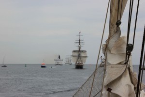 Schiffe auf der Ostsee vor Warnemünde