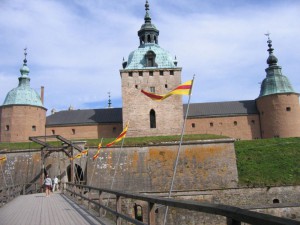 Eingang zum Schloss Kalmar in Schweden der historischen Festung an der Ostsee