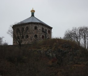 Ehemalige Festungsanlage Skansen Kronan auf dem Risasberget in Göteborg, Schweden