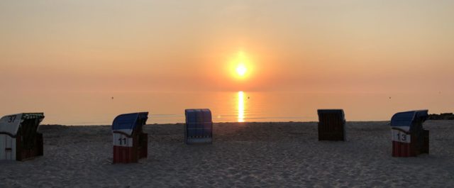 Sonnenaufgang Strand Hohwacht an der Ostsee