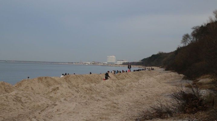 Sandaufschüttungen am Ostseestrand Diedrichshagen