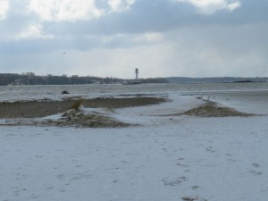 Leuchtturm Falckensteiner Strand im Winter