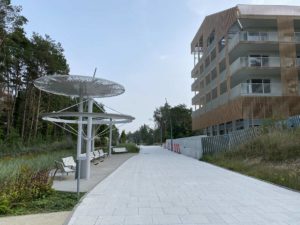 Moderne Strandpromenade Swinemünde Polen
