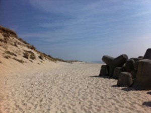 Tetrapoden in Hörnum auf Sylt am Strand der Nordsee