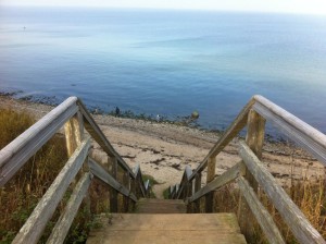 Treppe an der Steilküste Schwedeneck / Stohl in Schleswig-Holstein