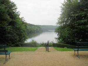 Blick vom Jagdschlösschen auf den Ukleisee