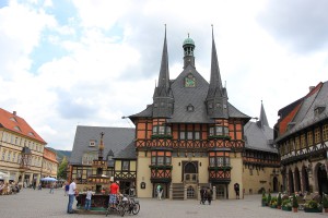 Das Rathaus Wernigerode am Marktplatz der Stadt