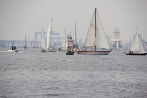 Schiffe auf der Kieler Förde, Windjammerparade 2014 zur Kieler Woche am 28.06.2014 Höhe Falkensteiner Strand